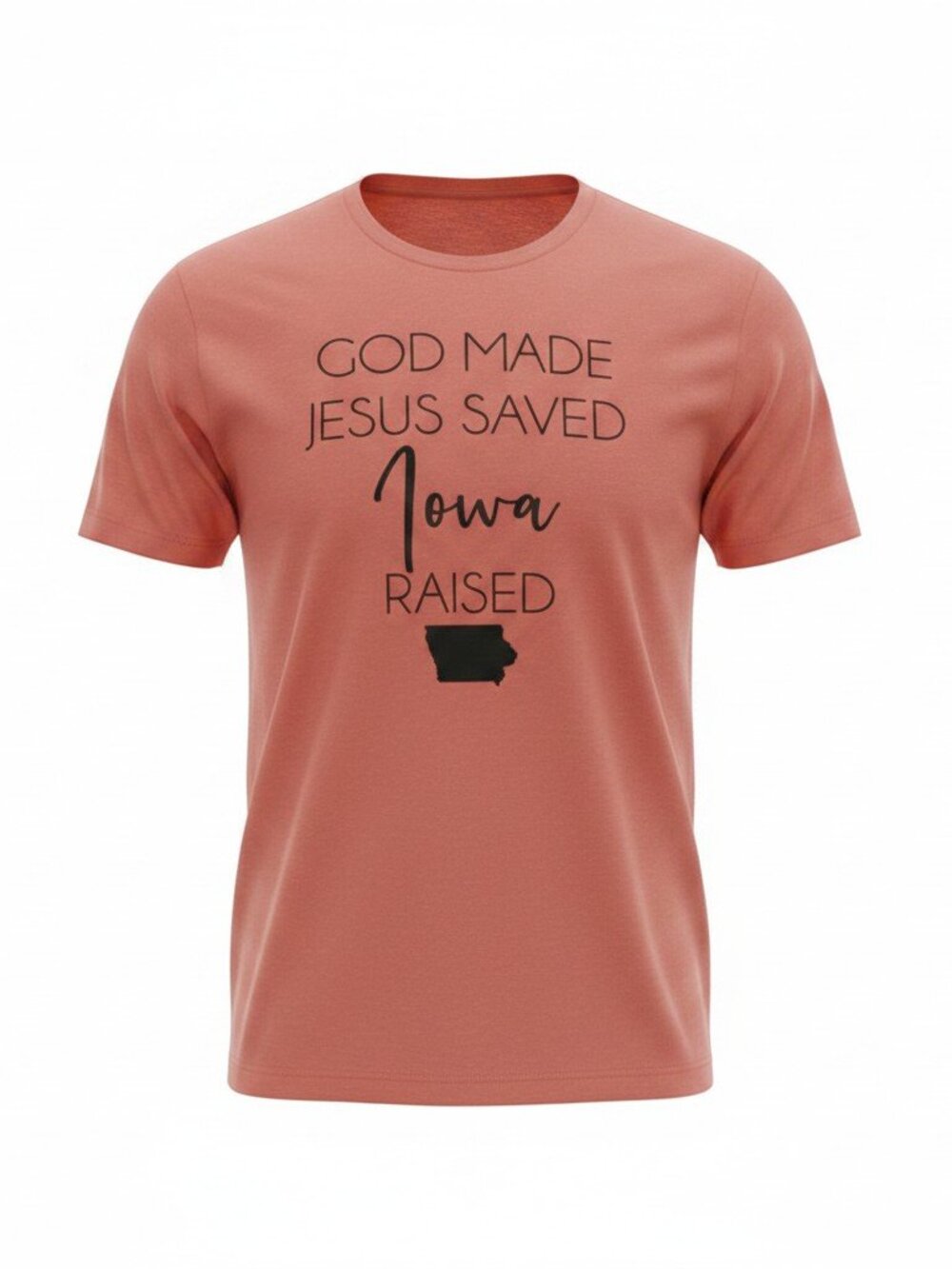 Live And Tell‎ Iowa Raised Graphic T Shirt Coral XL
